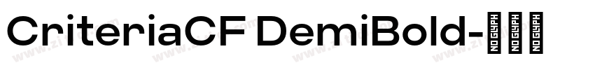 CriteriaCF DemiBold字体转换